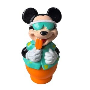 Vintage‎ Disney Mickey Mouse Summer Vacation PVC Figure Sunglasses Popsicle Teal